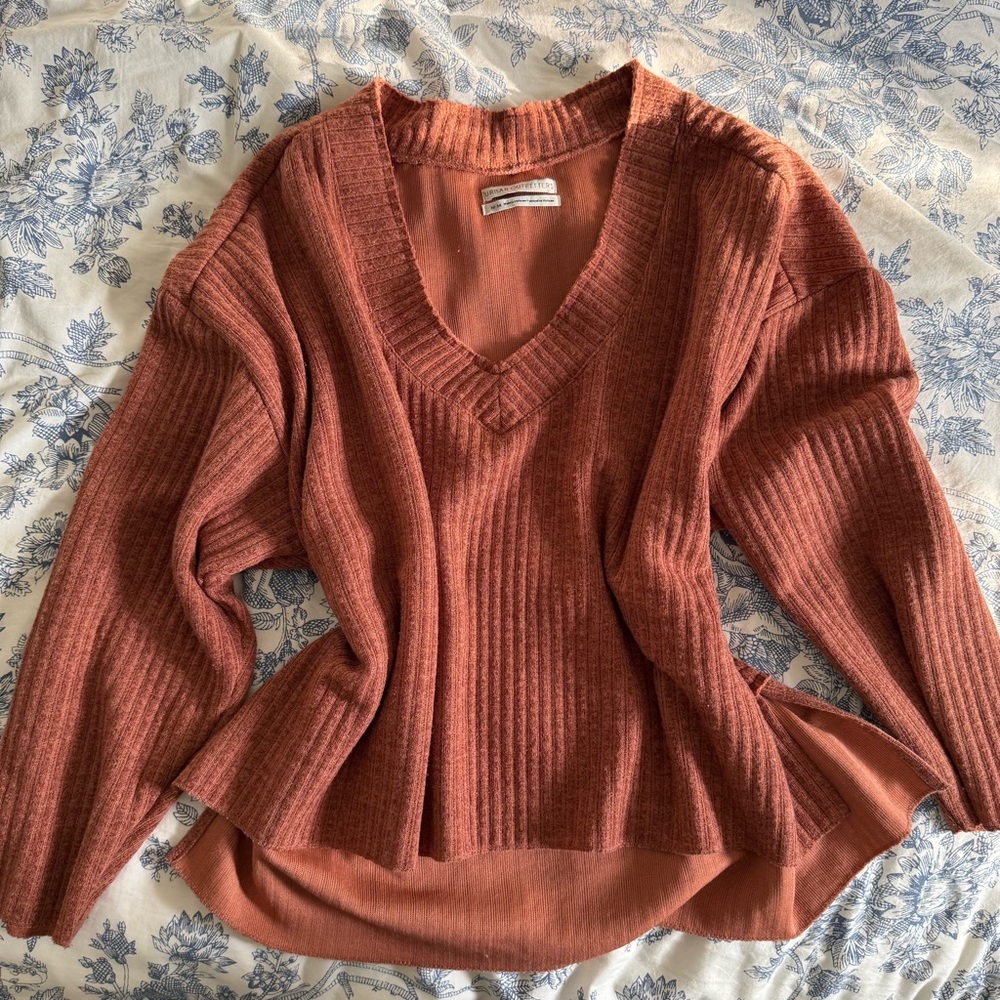 Urban Outfitters Terracotta V-Neck Sweater